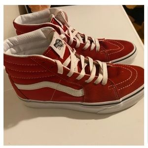 Red High-Top Vans